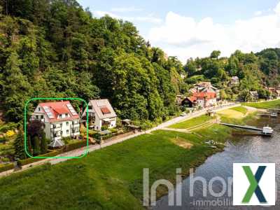 Foto *Toplage*Umsatzstark* Ferienhaus mit 6 WE direkt an der Elbe unterhalb der Bastei in Rathen