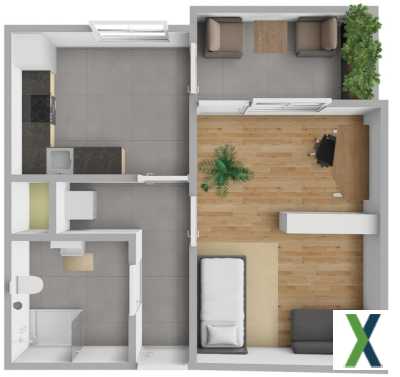 Foto Moderne 1-Zimmer-Wohnung mit Balkon in Grünstädter Bestlage