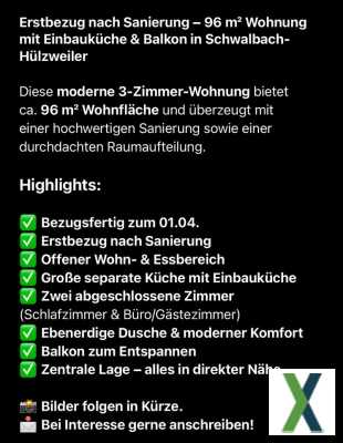 Foto Erstbezug nach Sanierung  96 m² Wohnung