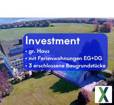 Foto gr. Haus, 3 erschlossene Baugrundstücke, Ferienwohnung an der Ostsee Schlei Maasholm Kappeln